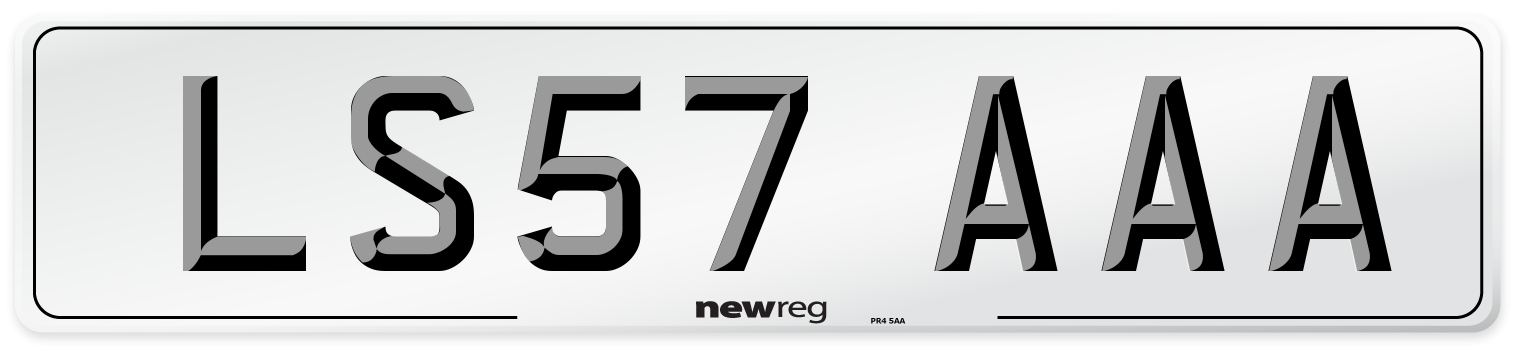 LS57 AAA Number Plate from New Reg